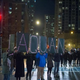 Demonstrators march through downtown Chicago following the Nov. 24, 2015, release of a video showing Chicago Police Officer Jason Van Dyke shooting and killing Laquan McDonald. Van Dyke has now been charged with first-degree murder in the Oct. 20, 2014, shooting in which the 17-year-old Laquan was shot 16 times.
Scott Olson/Getty Images